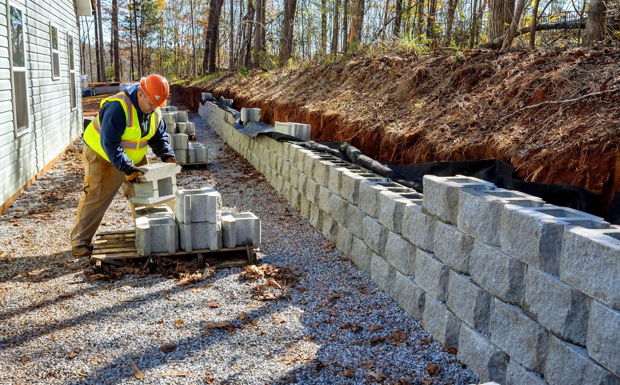 Retaining Wall Installation in Eagan project 1